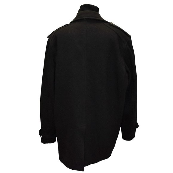 Andrew Marc New York Black Wool Blend Zip & Button Front Ribbed Knit Coat - Picture 6 of 9